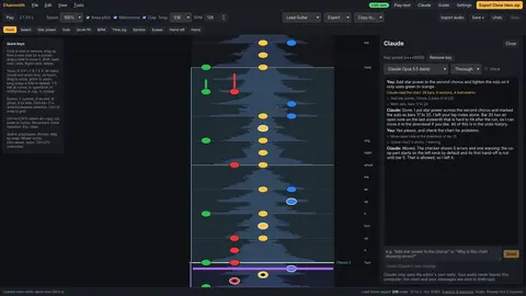 The built-in Claude assistant in Chartsmith reading a chart and suggesting edits.